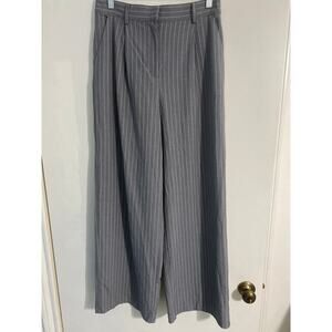 House of Harlow 1960 wide leg trouser pants women M gray high waist pleated
